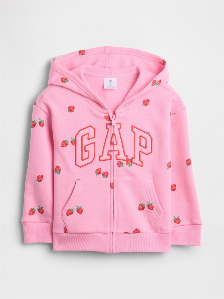 Canguro Con Cierre Logo Gap Toddler Niña - Parisian Pink 