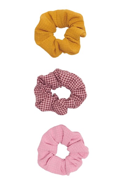 Pack 3 Scrunchie Pink Lady