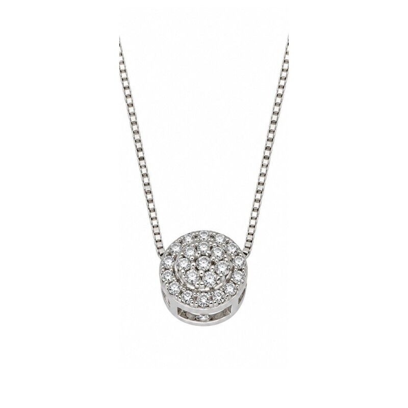 Cadena y colgante pasante con Zirconias Cadena y colgante pasante con Zirconias