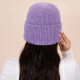 Gorro de lana violeta
