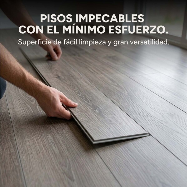 Piso Vinílico Autoadhesivo Piso Flotante Símil Madera x 1m2 Color gris