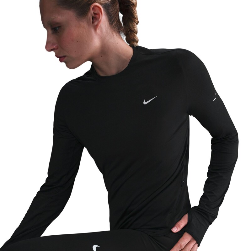 Camiseta Nike Swift Dri-Fit Uv Ls Crew de Mujer Negro
