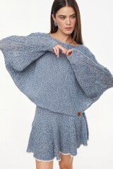 Sweater Agora Celeste/Crudo