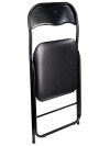 Silla plegable VIUF polipiel/acero negro Silla plegable VIUF polipiel/acero negro