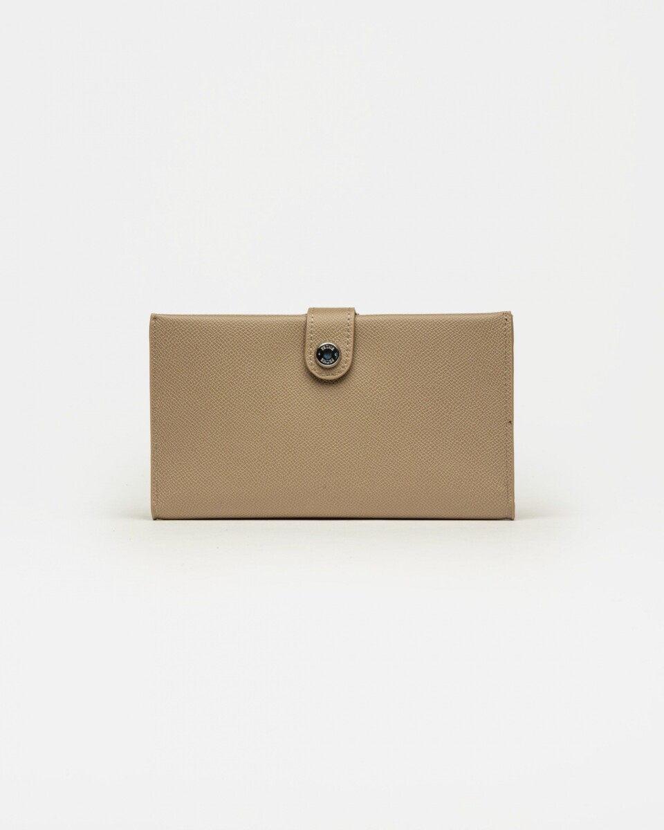 Porta pasaporte Harper en efecto cuero - Taupe 