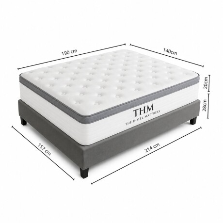 Sommier 2 plazas HAMPTONS Hybrid Rhodium Sommier 2 plazas HAMPTONS Hybrid Rhodium