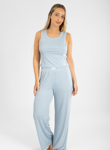 Pijama teen ribb sm Celeste