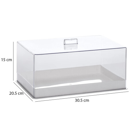 Cubre Alimentos Comidas Diamond Rectangular 30.5x20.5x15Cm Transparente