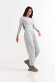 Pantalón dep clásico c/puños elásticos - UNISEX Gris melange claro