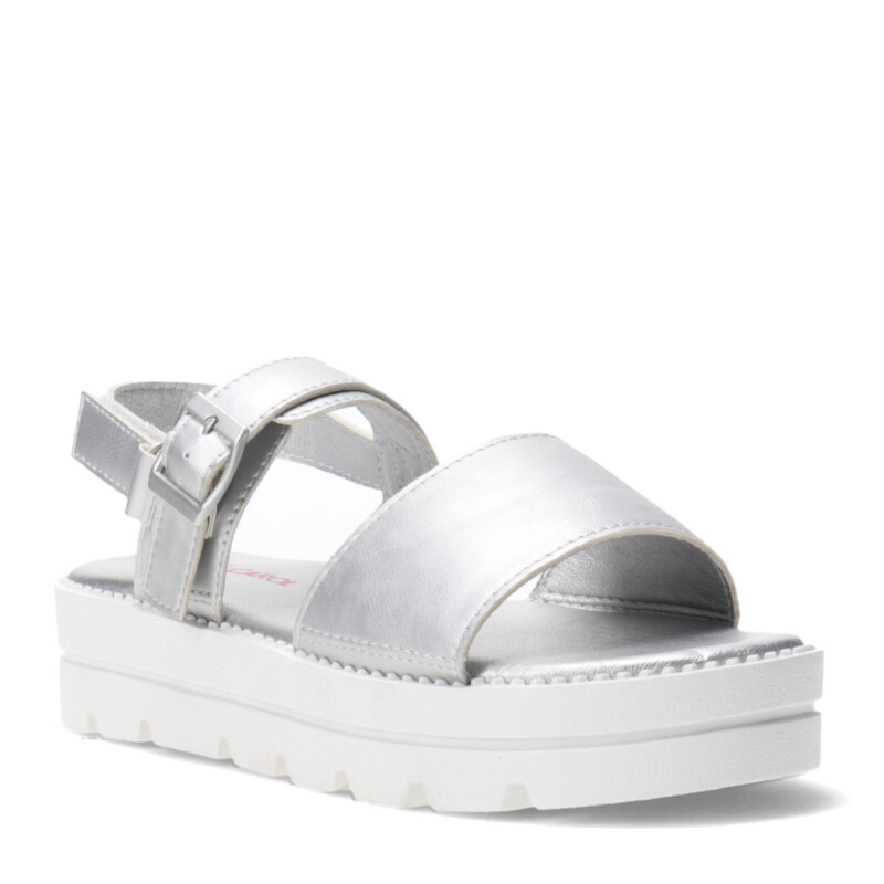 Sandalias de Niña MINI Miss Carol RETINO de pu Plateado - Blanco