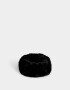 Cuellos Clasico Cuello Tejido Efecto Peluche - Negro