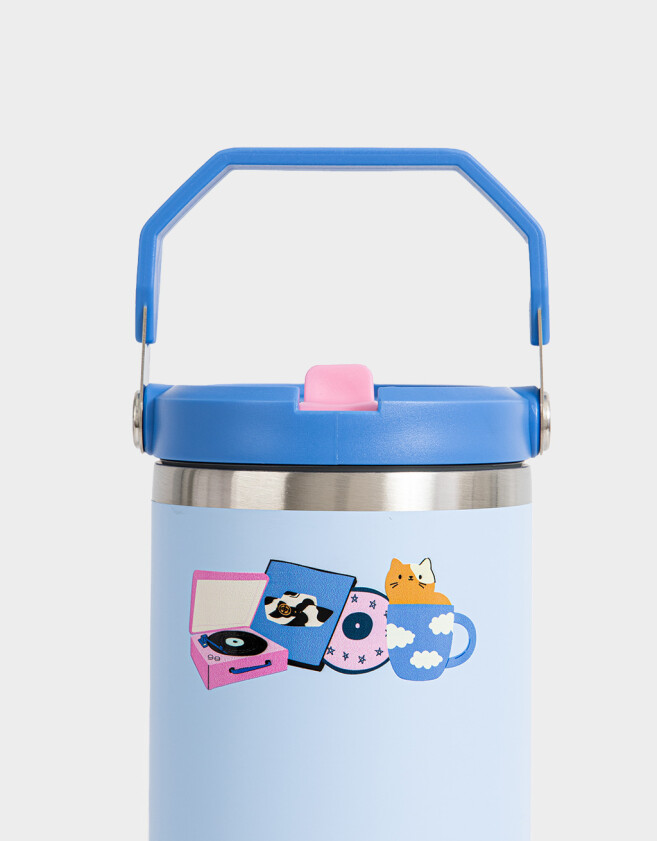 Artículos cocina Vaso Alto Término Vynil Club - Azul Celeste