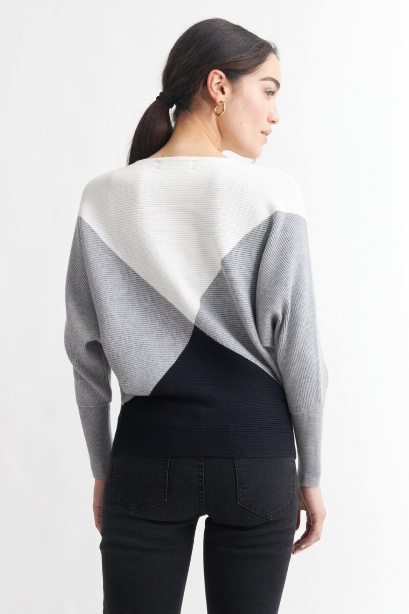 Sweater geométrico GRIS