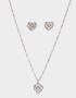 Bijouterie Set Con strass Set De Collar Y Aros Con Strass - Plateado
