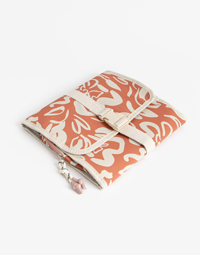 Porta Cosméticos Desplegable Portacosméticos De Material Reciclado - Estampado Flores