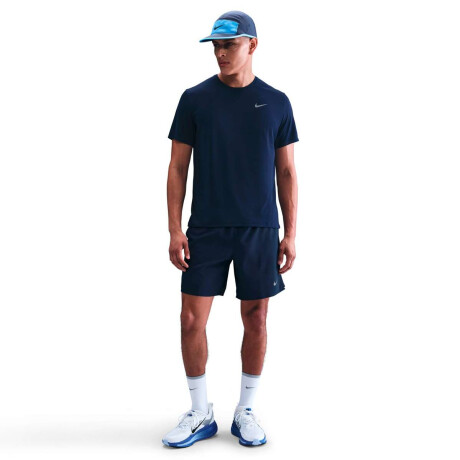 Remera Nike Dri Fit Uv Miler Manga Corta De Hombre Azul