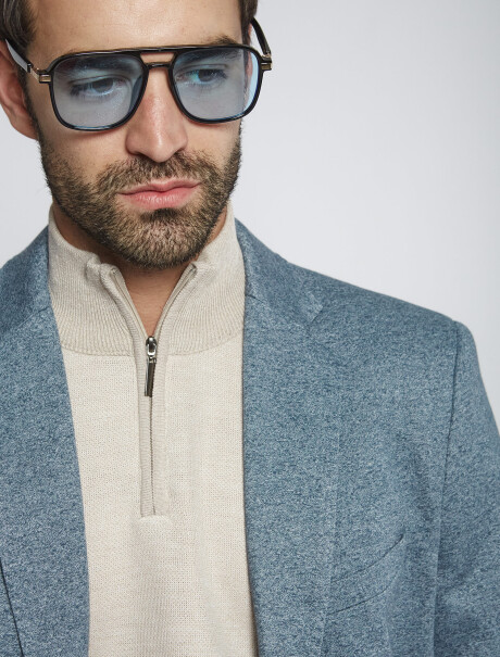 Saco jersey azul