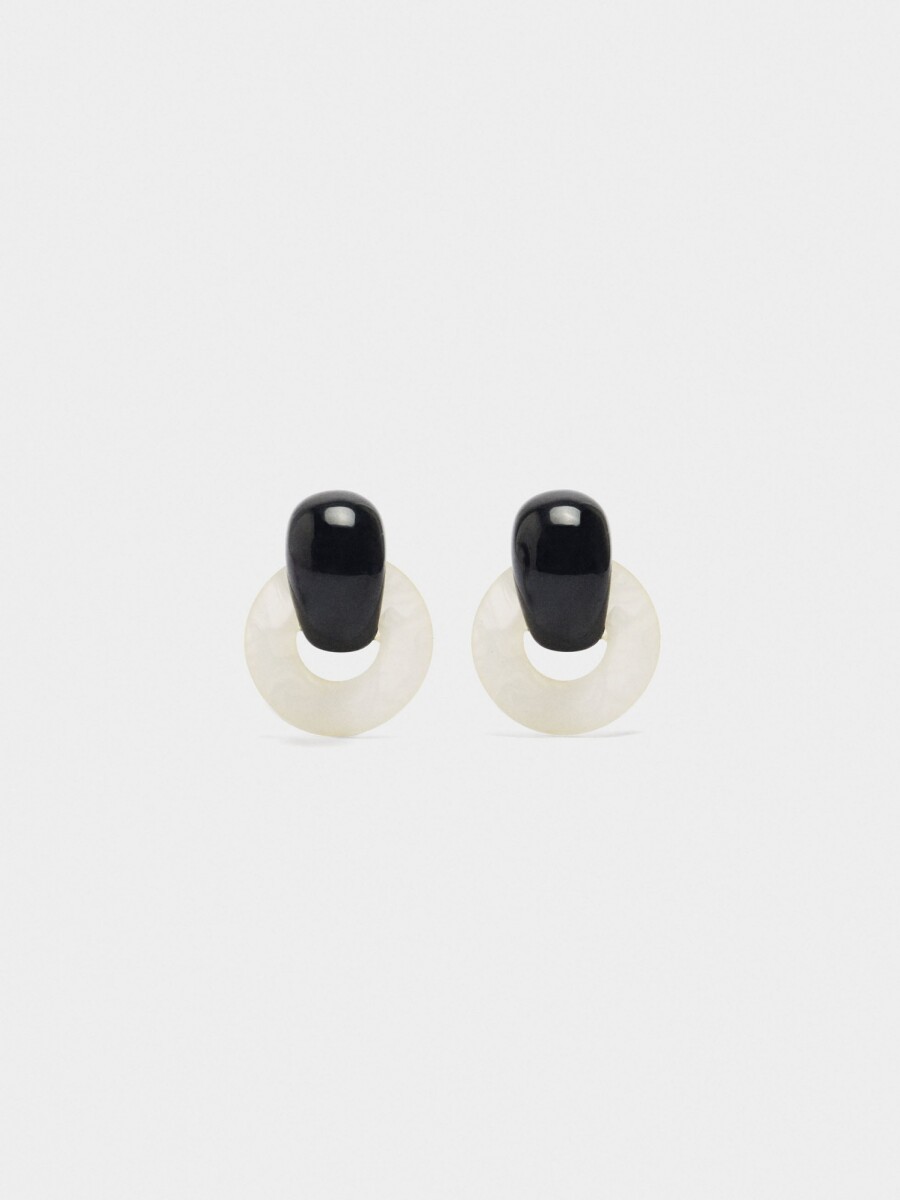 Pendientes Redondos De Efecto Piedra multicolor