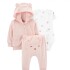 Conjunto Terry 3 piezas Carters 3M Rosa