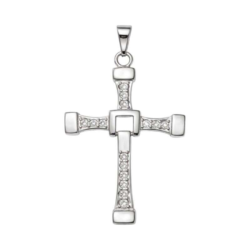 Dije cruz - Plata 925 - zirconias - CP4652 conpiedra