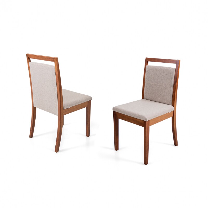 SILLA DOBLE TAPIZADO TELA BEIGE SILLA DOBLE TAPIZADO TELA BEIGE
