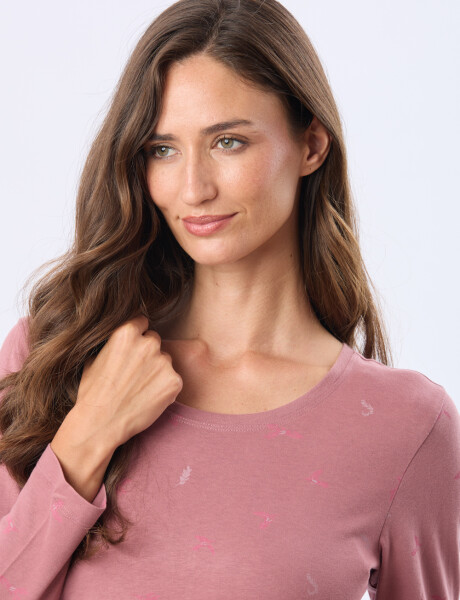 REMERA ESTAMPADA DE ALGODÓN Rosado