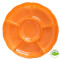 Bandeja Circular Biodegradable para Copetin x3 Un Naranja