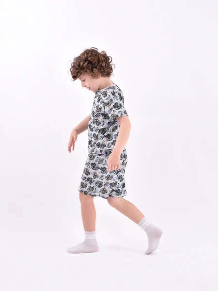 PIJAMA PETER REMERA + SHORT ESTAMPADO 2