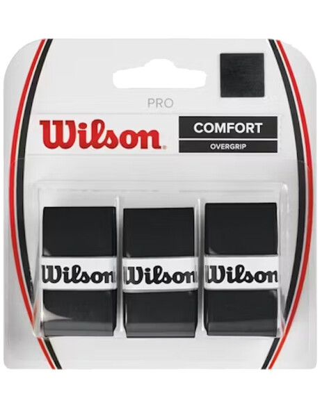 Overgrip para raqueta de Tenis Wilson Comfort Pro x3 unidades Negro