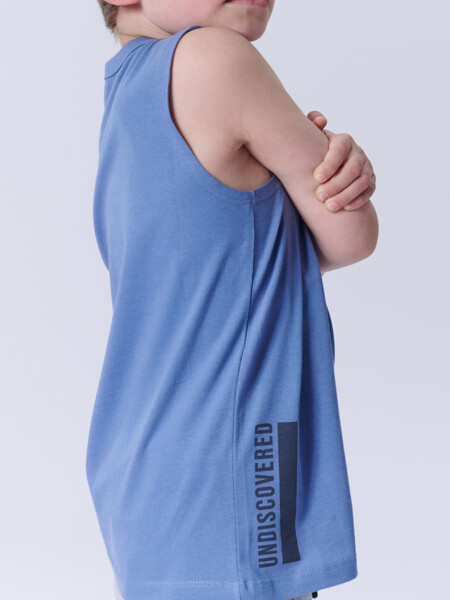 Camiseta sin mangas surfing - Undiscovered Azul