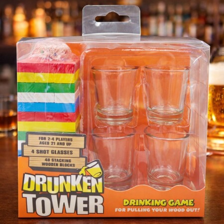 JUEGO DE EQUILIBRIO JENGA + 4 COPAS SHOT JUEGO DE EQUILIBRIO JENGA + 4 COPAS SHOT