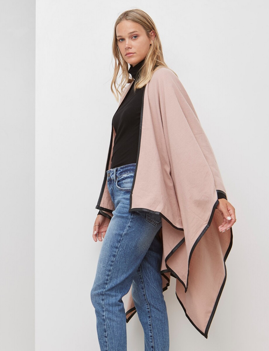 Ruana Soft Det Ribet - Rosa Oscuro 