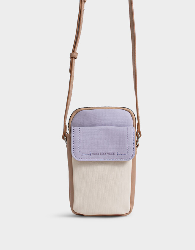 Complemento Marroquinería Color Block Pouch De Cuerina Con Solapa - Combinacion Tricolor