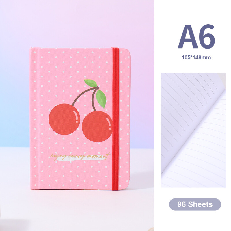 Cuaderno Tapa Dura Cherry - A6 - 96 Hojas A Rayas - Rosa Cuaderno Tapa Dura Cherry - A6 - 96 Hojas A Rayas - Rosa