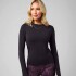 Polo Manga Larga Feather Tech+ Long-Sleeve Top Mujer Black
