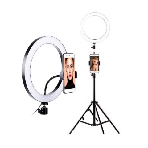 Aro de luz LED 10" Luz natural + trìpode Aro de luz LED 10" Luz natural + trìpode
