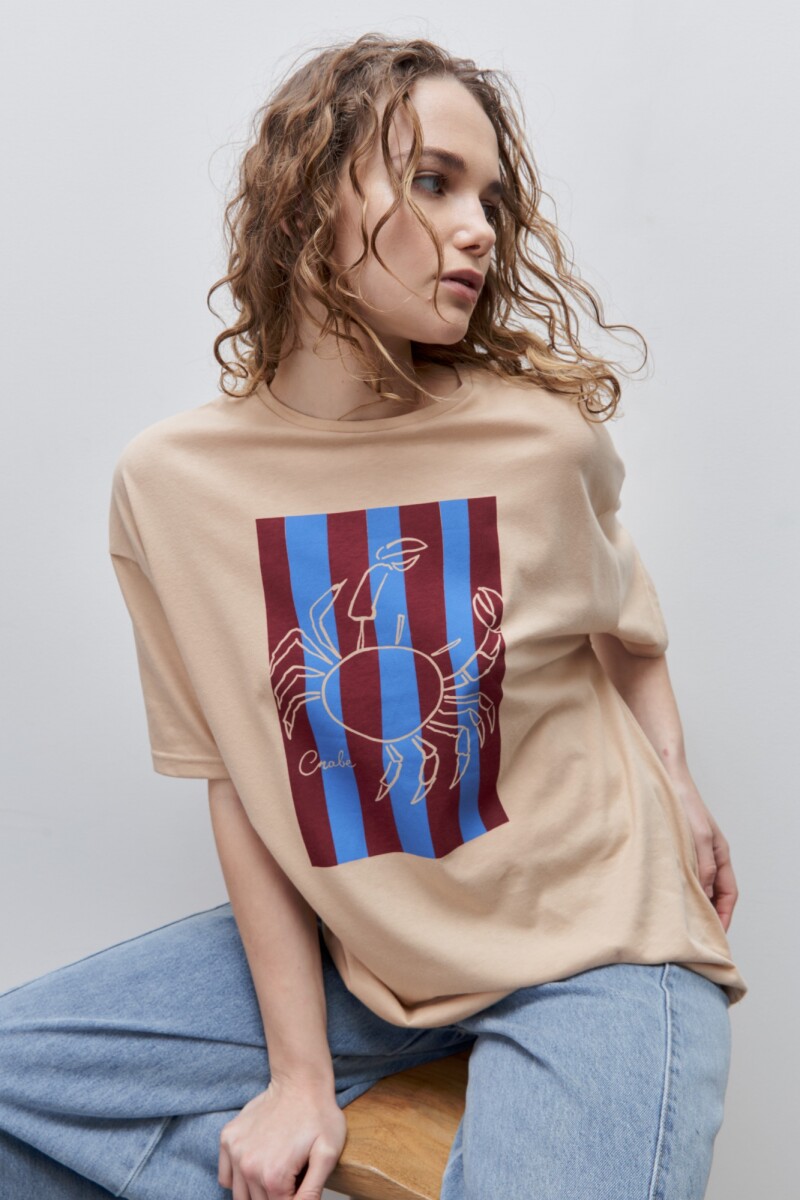 REMERA CRABY Beige