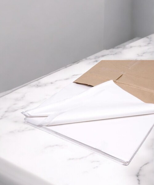 Pack x 100 - papel seda 75x50 cm BLANCO