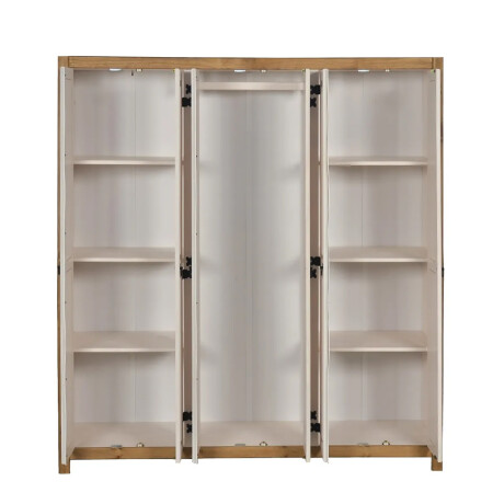 Ropero Placard Armario Closet 6 Puertas Madera Maciza Pino BLANCO