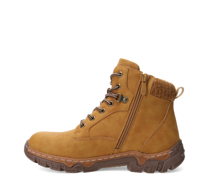 Bota ALPES acordonada con puño de tela Tan