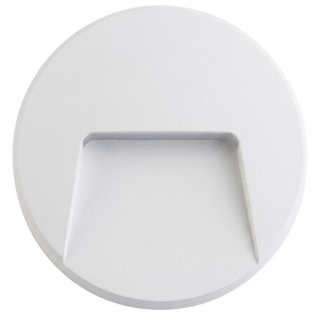 ARTEFACTO EXTERIOR DE PARED REDONDO MOREIRA 3W Luminaria De Exterior De Pared Redondo Moreira 3W Blanco