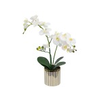ORQUIDEA ARTIFICIAL C/BASE 24x15x52CM DORADO ORQUIDEA ARTIFICIAL C/BASE 24x15x52CM DORADO