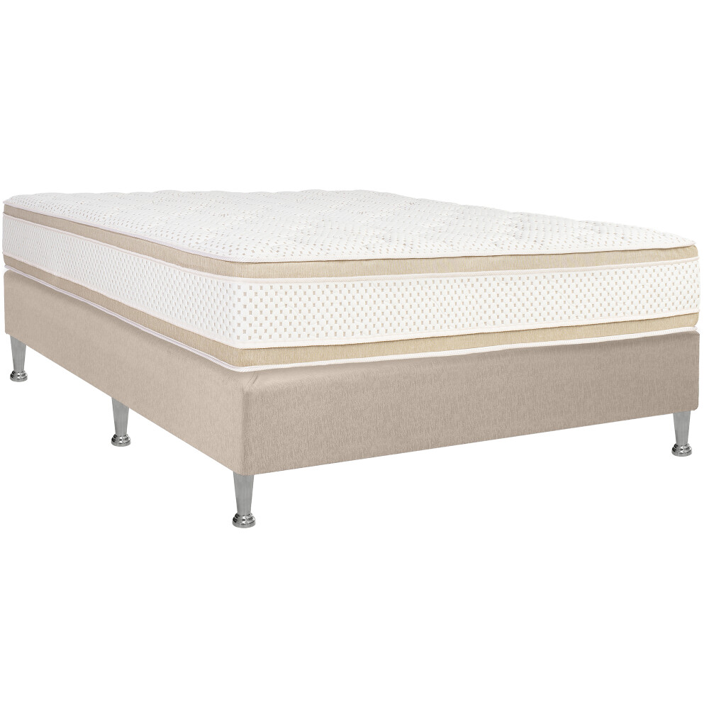 SOMMIER QUEEN ESPUMA ALTA DENSIDAD IVORY 1 BOX