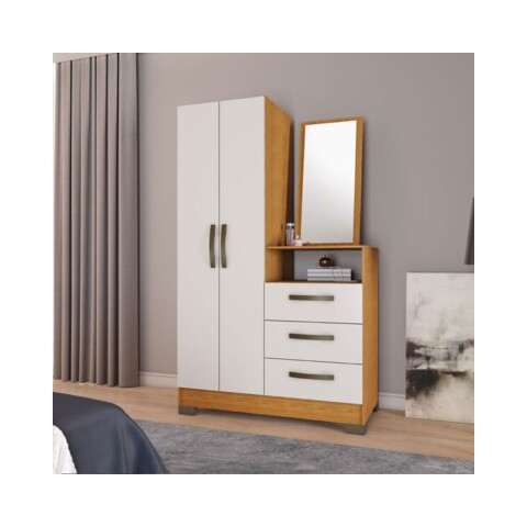 Comoda Multiuso 2 Puertas 3 Cajones Con Espejo NT5165 Notavel Freijo Trend|Off White Comoda Multiuso 2 Puertas 3 Cajones Con Espejo NT5165 Notavel Freijo Trend|Off White