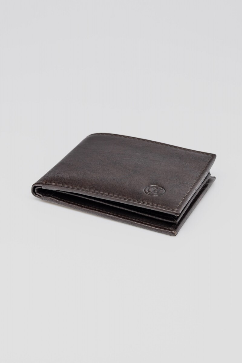 Billetera Bifold flip up - Marron 