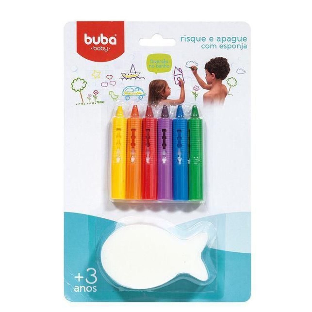 Set crayolas para baño con esponja BUBA Set crayolas para baño con esponja BUBA