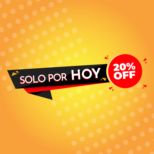 Solo por HOY 20% OFF