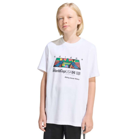 Remera Adidas Lo Gfx Niño Blanco