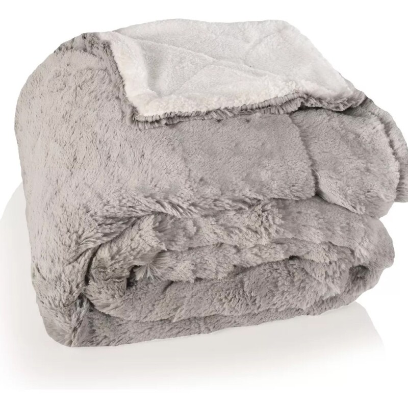 Frazada Reversible Polar Sherpa 2 Plazas 180x200 - Gris oscuro Frazada Reversible Polar Sherpa 2 Plazas 180x200 - Gris oscuro