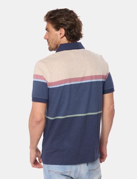 REMERA POLO RAYADA Beige